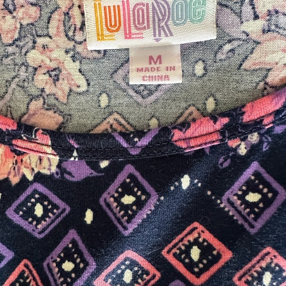 Lularoe Irma Medium Pink Purple Tunic High Low - Picture 3 of 4